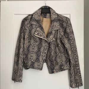 Snake print fabric jacket